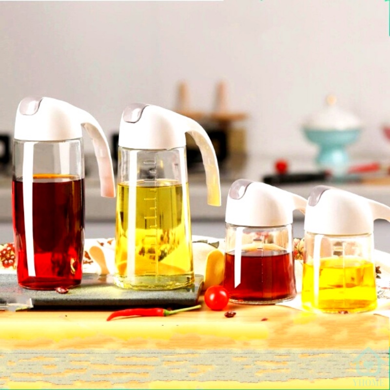 SHOME Botol Minyak Goreng Bahan Kaca Tebal 300ml/630ML Oil Pot - Botol Serbaguna / Tempat Minyak / W