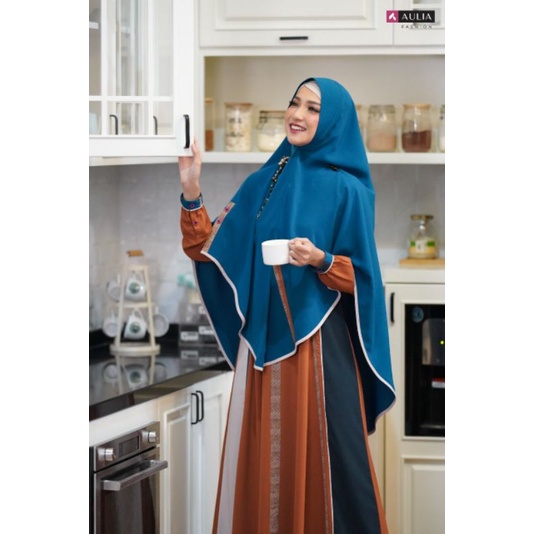 Set Gamis RUQAYYAH AMBER DARK TOSCA by Aulia Fashion