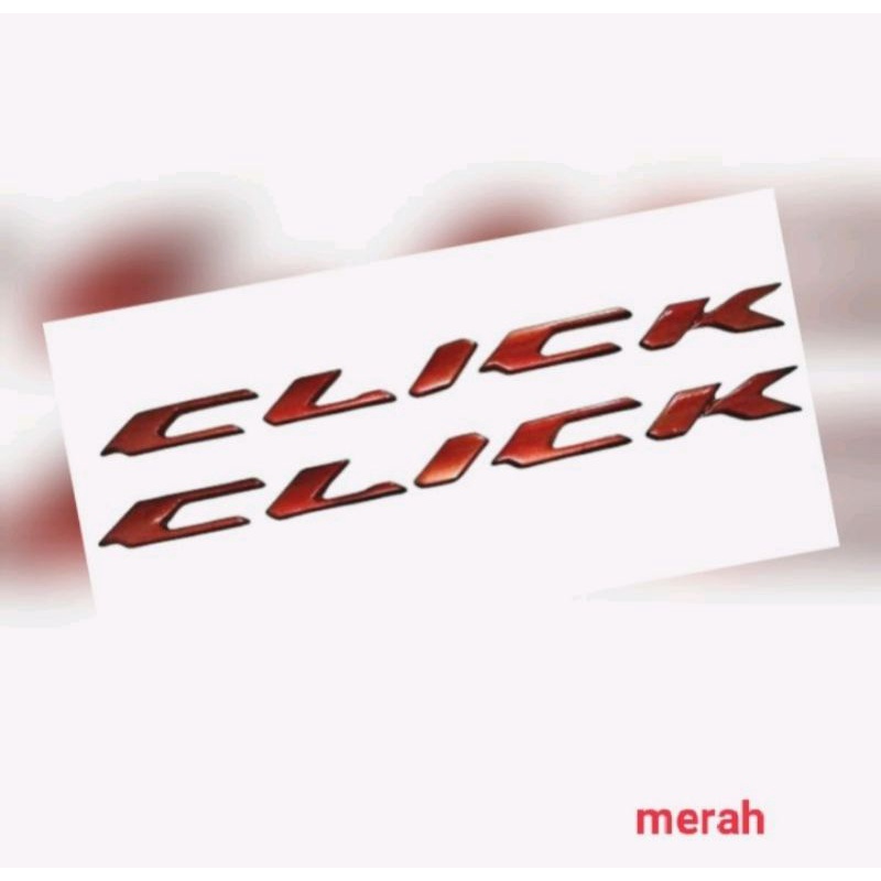 emblem timbul click  3d non ori harga 2pcs