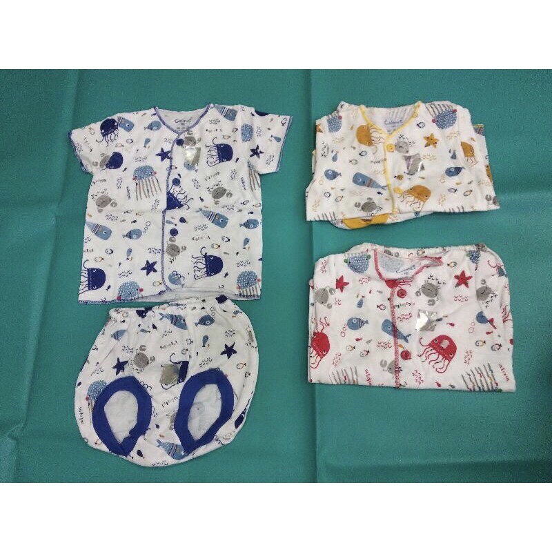 Pakaian Baju Bayi NewBorn Calmet/ Kaos Atasan Panjang,Penden,Buntung / Celana Kodok,Pendek,Panjang