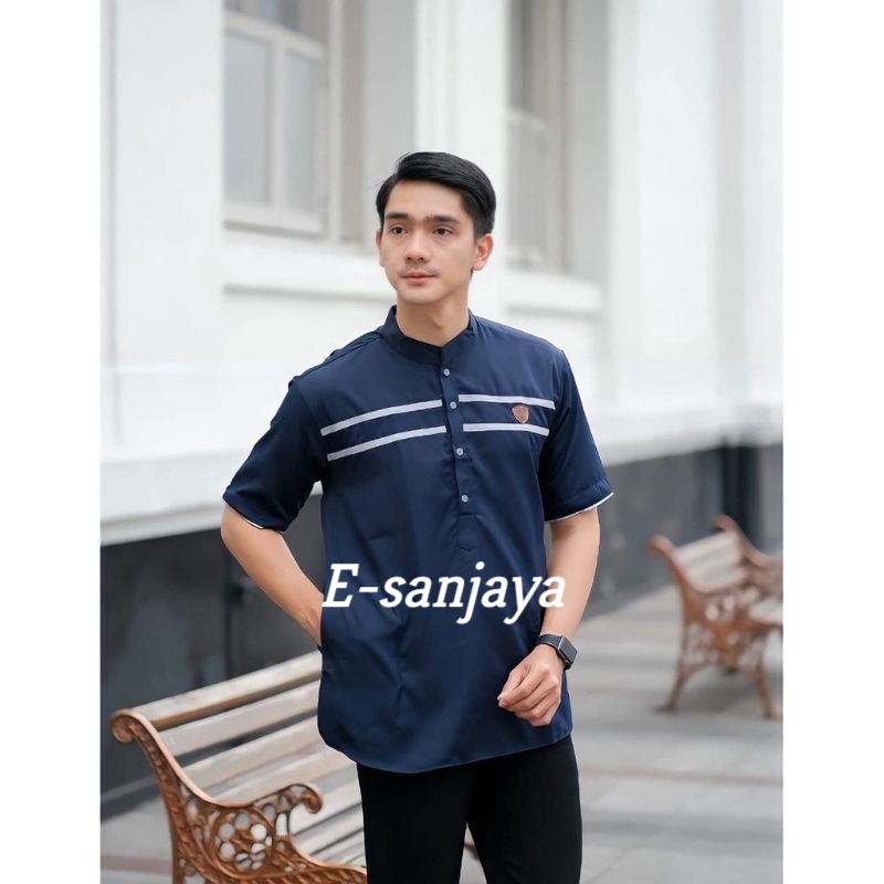 (XR)koko kurta  pria dewasa bahan import terbaru 2022 lengan pendek