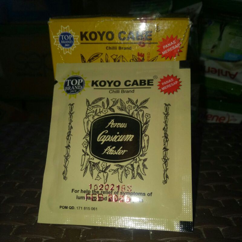 

Koyo Cabe Obat Plester Pereda Nyeri Encok Pegel Linu Panas Meresap