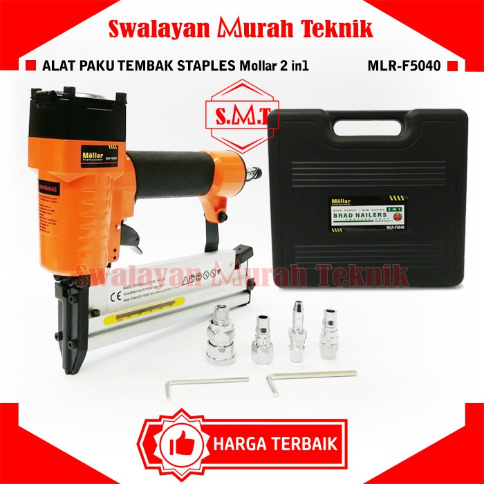 

Air Nailer Stapler 2in1 MOLLAR F5040 Paku Staples Tembak Angin F50