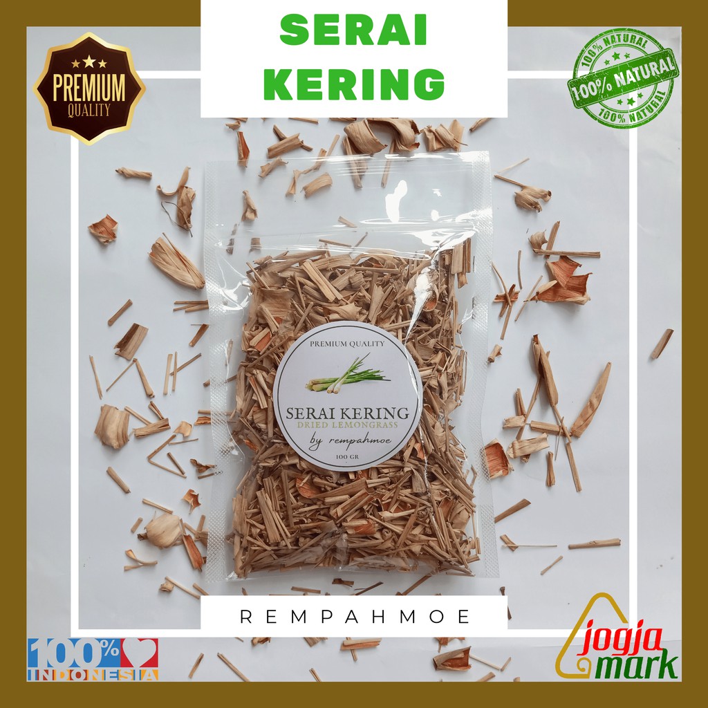 

SERAI KERING rajang PREMIUM QUALITY | Dried Lemongrass | 100gr | 50gr | Rempah | Wedang Jamu