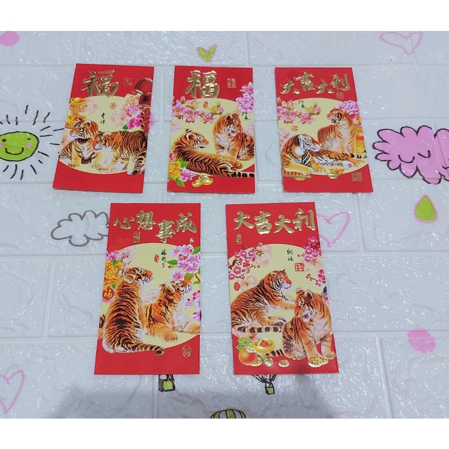 

Angpao Imlek Shio Macan Murah LL1002 | Panjang Isi 5 Pcs Artpaper Tebal