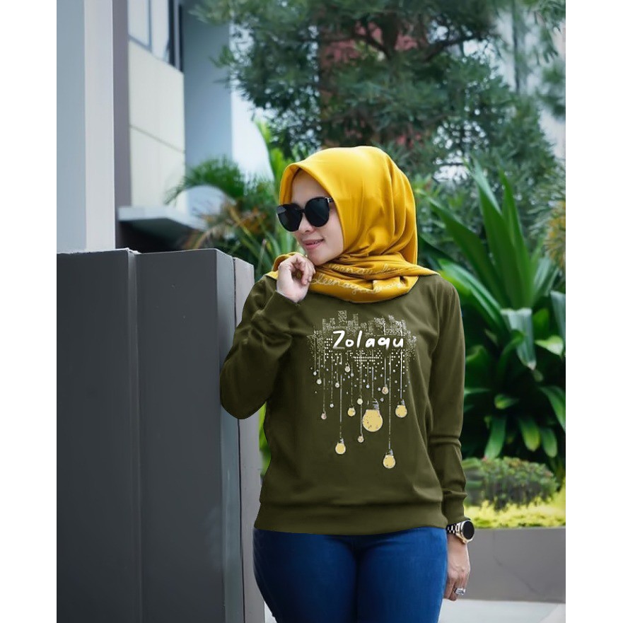 BISA COD - KAOS MOTIF BOHLAM ZOLAQU JUMBO / ATASAN BTS / ATASAN MUSLIM LENGAN PANJANG WANITA JUMBO XXL