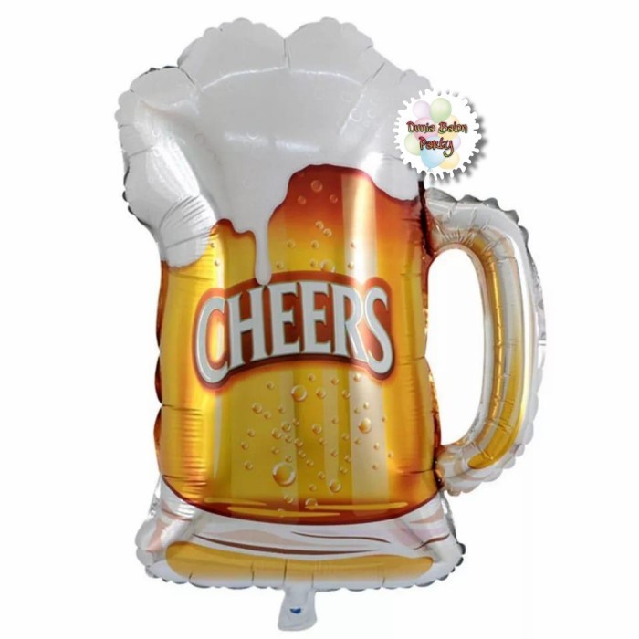 Balon Foil Gelas Bir Cheers / Mug Cheers Beer