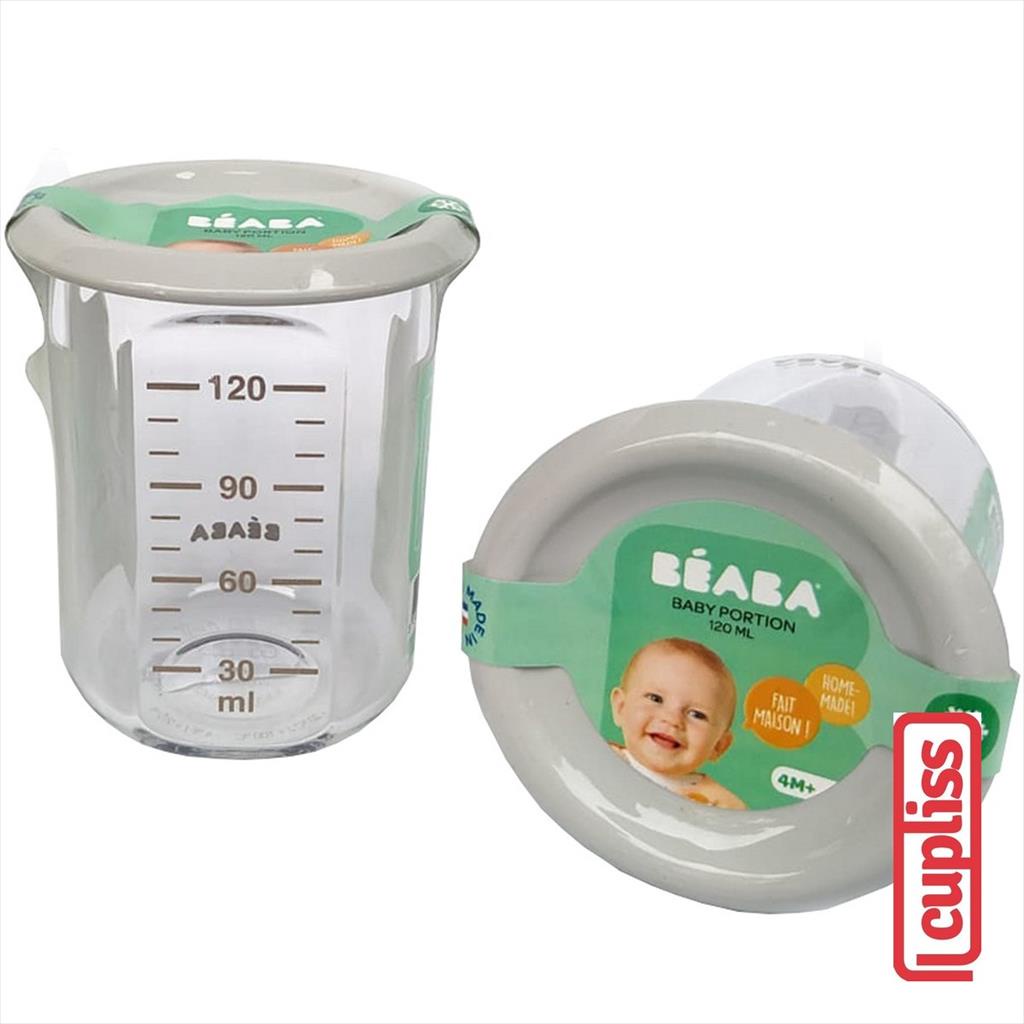 BEABA Baby Portion 120ml Tritan 124155 Grey Tempat Makan