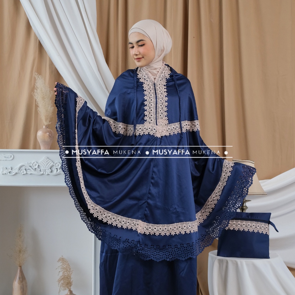 Mukena Dewasa Amanda 2 in 1 Lasercut Renda Mewah Musyaffa