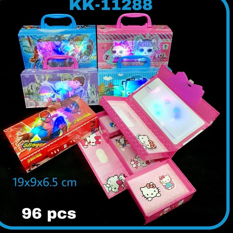 

HFAO +FREE BUBLE WRAP TEMPAT KOTAK PENSIL KODE 3D LAMPU LED 3 susun 3 MODE NYALA Special Promo