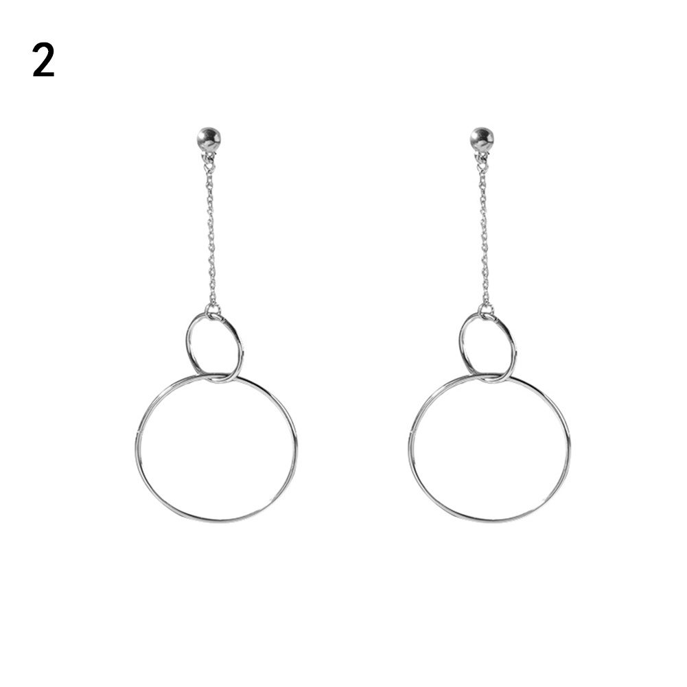 Hu Hu Hu Hu Hu Alat Bantu Pasang Kacamata♡ Anting Hoop Rantai Panjang Bahan Metal Untuk Wanita