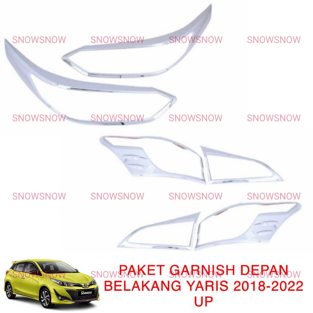 Paket Garnish Depan Belakang New Yaris 2018 2022 2023 Up Chrome