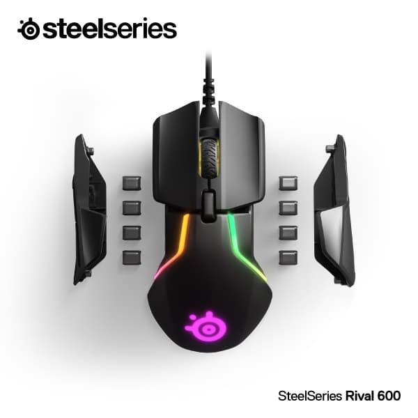 Steelseries Rival 600 Black Wired - Gaming Mouse - True Move 3+ Dual Sensor RGB - Original