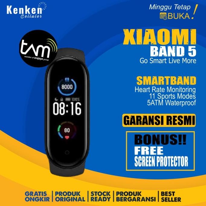 TERBARU Xiaomi smartwatch Mi Band 5 Original Free Anti gores/SMARTBAND MURAH/SMARTBAND M6/SMARTBAND 