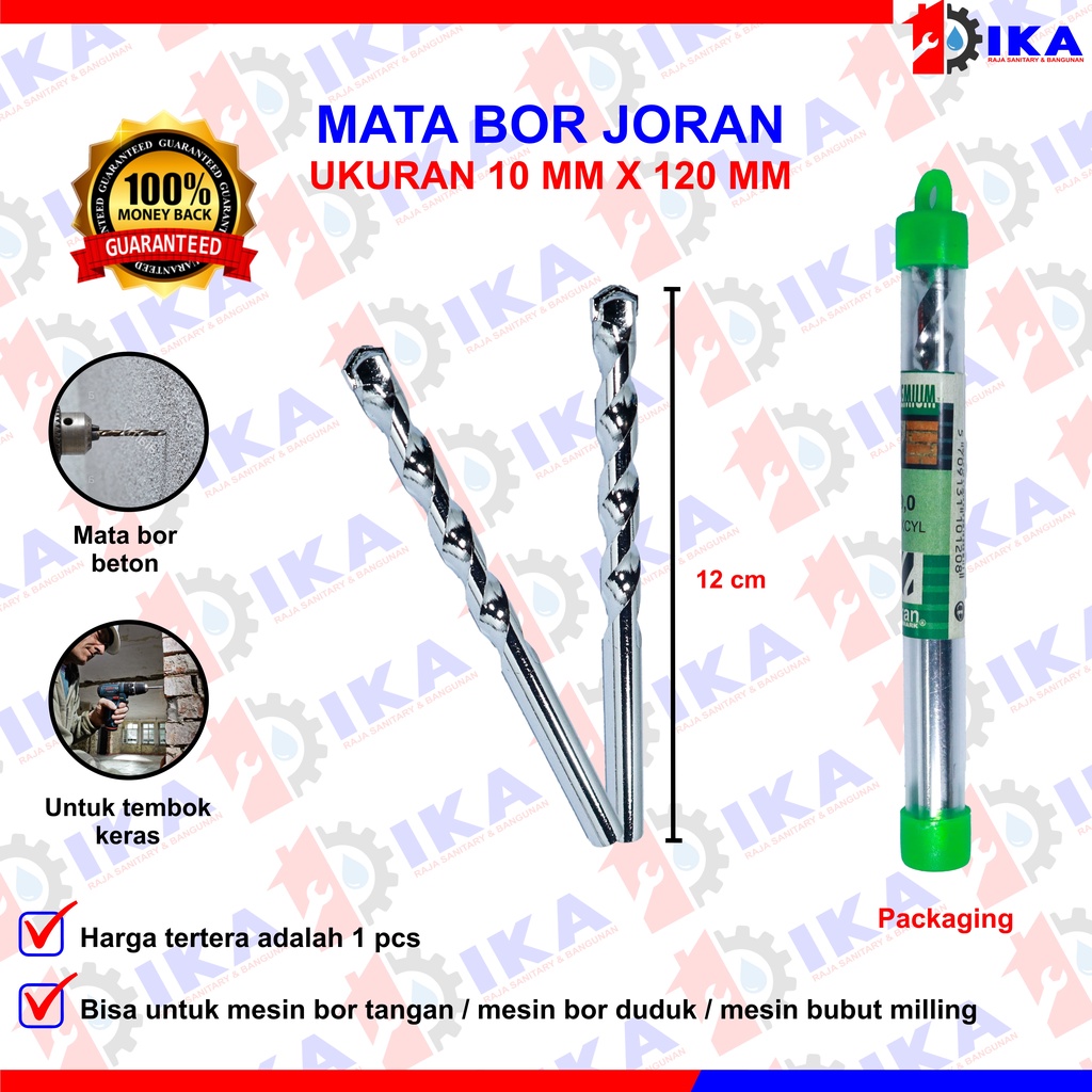 BOR BETON,  MATA BOR BETON JORAN SIZE 4 5 6 8 10 12 MM TEMBOK KUAT OBENG KUALITAS BAGUS TEBAL TAJAM Mata Bor Hole Saw Lubang Tembok Beton Hole Saw Hollow Core Hole Saw Pelubang Beton Tembok Pipa