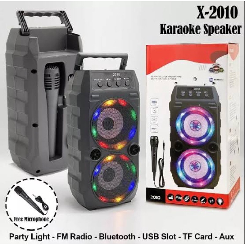 Speaker karaoke mic bluetooth portable