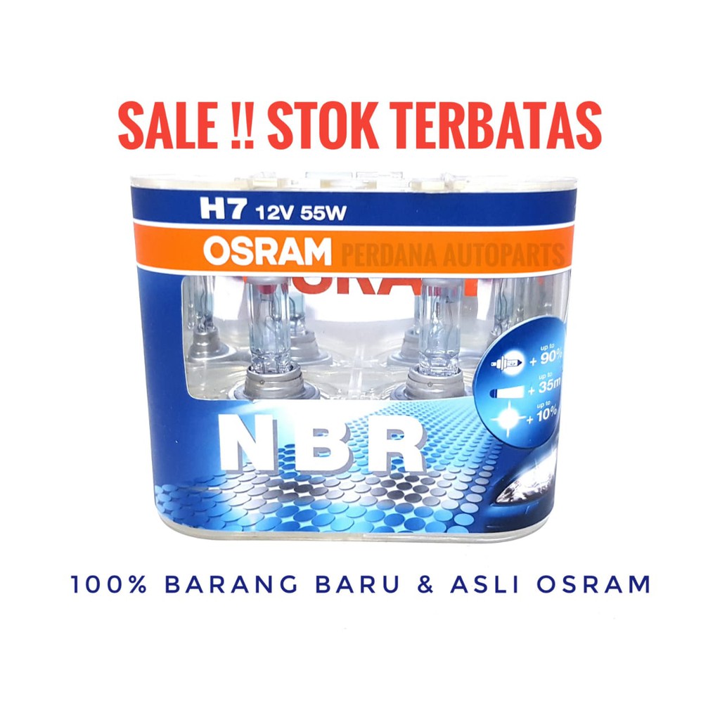 Bohlam OSRAM H7 NightBreaker set isi 2bohlam Asli Original