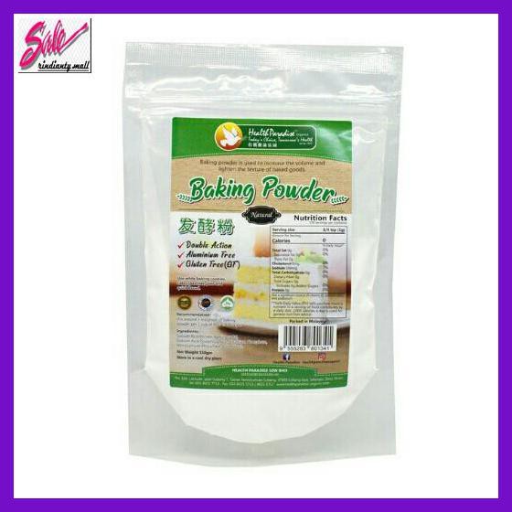 

DERPOWBAKING- HEALTH PARADISE NATURAL ALUMINIUM FREE BAKING POWDER DOUBLE ACTING -ASLIII.