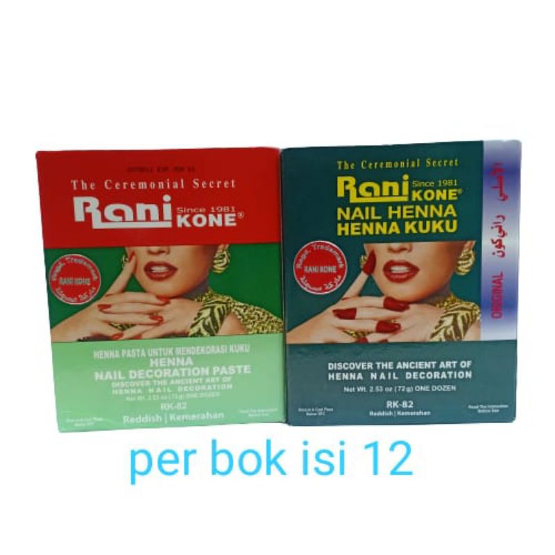 RANI KECIL 72gr // NAIL HENNA KUKU KEMERAHAN PER BOK