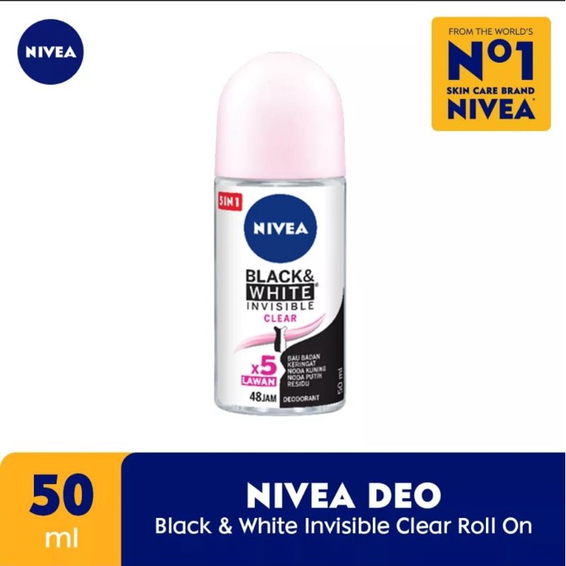 NIVEA DEODORANT ROLL ON 50 ML 50ML BLACK WHITE