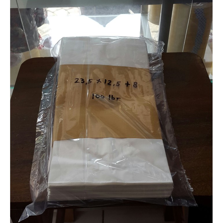 

Promo paper bag kantong kertas putih untuk roti fried chicken snack dll Murah