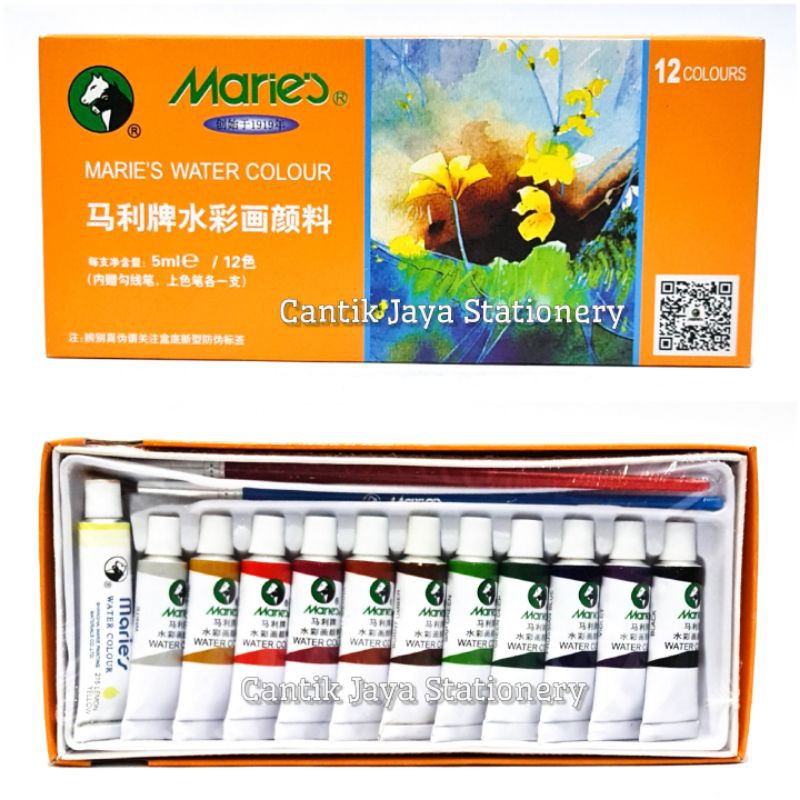 

Cat Air MARIES Water Colour 12 warna @5ml per SET