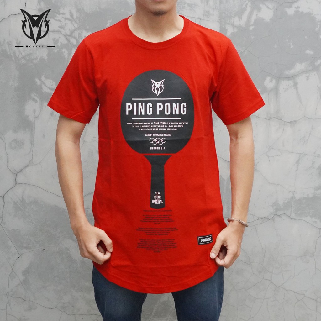 KAOS BAJU KATA UNIK PINGPONG LONGLINE ORIGINAL