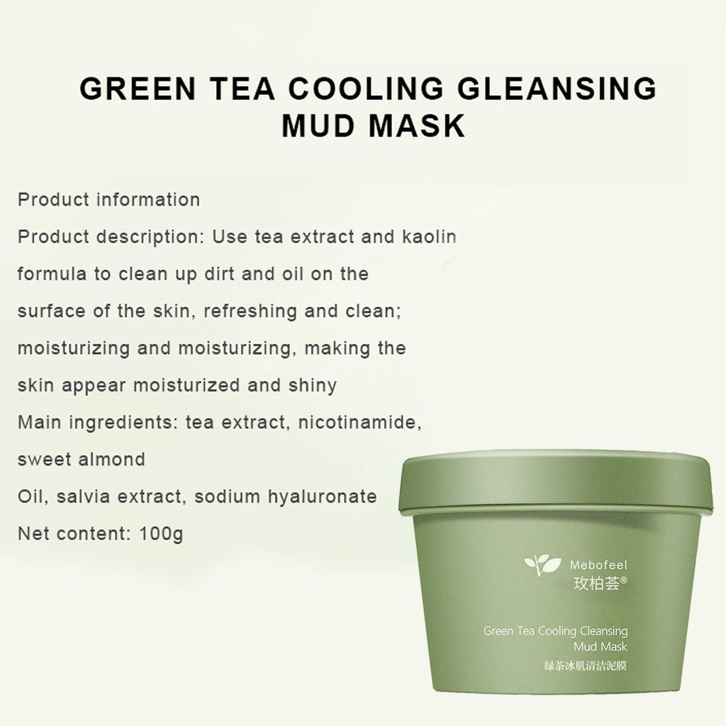 [READY STOCK]Masker wajah Green tea clay mask 100g