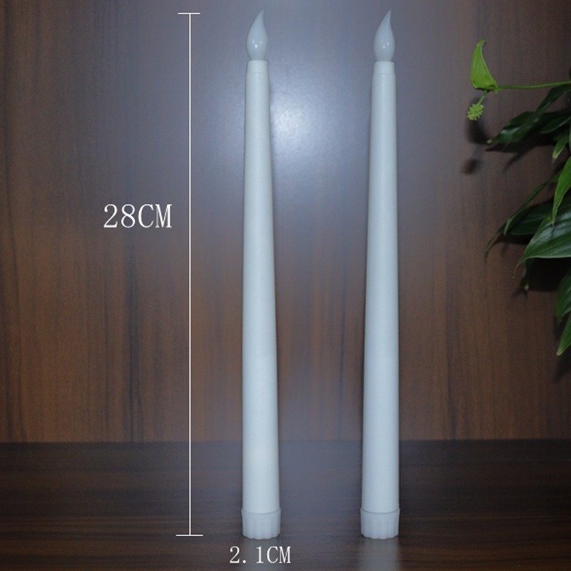 Lampu Lilin LED Panjang 28cm Tenaga Baterai Untuk Dekorasi Pesta Ulang Tahun / Pernikahan / Restoran