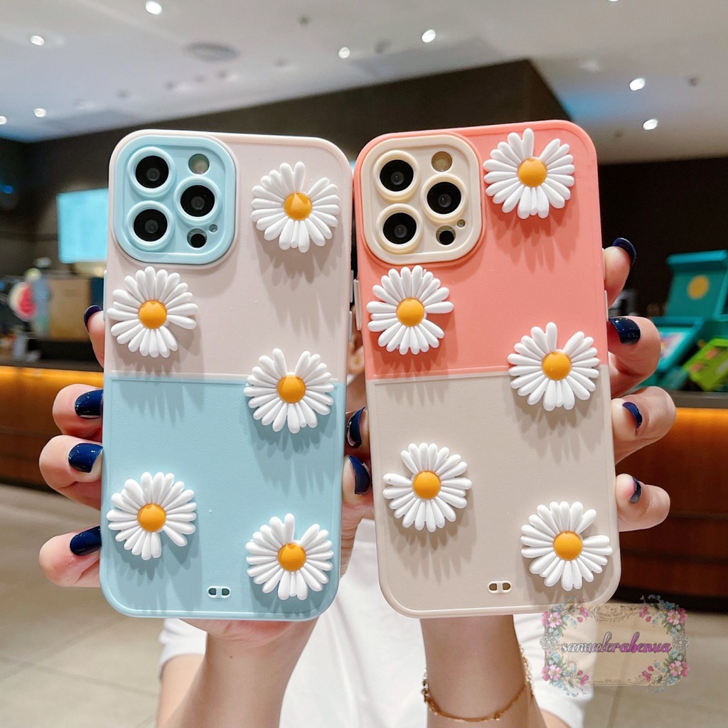 CASE FYP 2IN1 BUNGA DAISY 3D FOR INFINIX SMART 5 6 HOT 9 PLAY 10 PLAY 11 PLAY 10S HOT 10T 11 11S SB4238