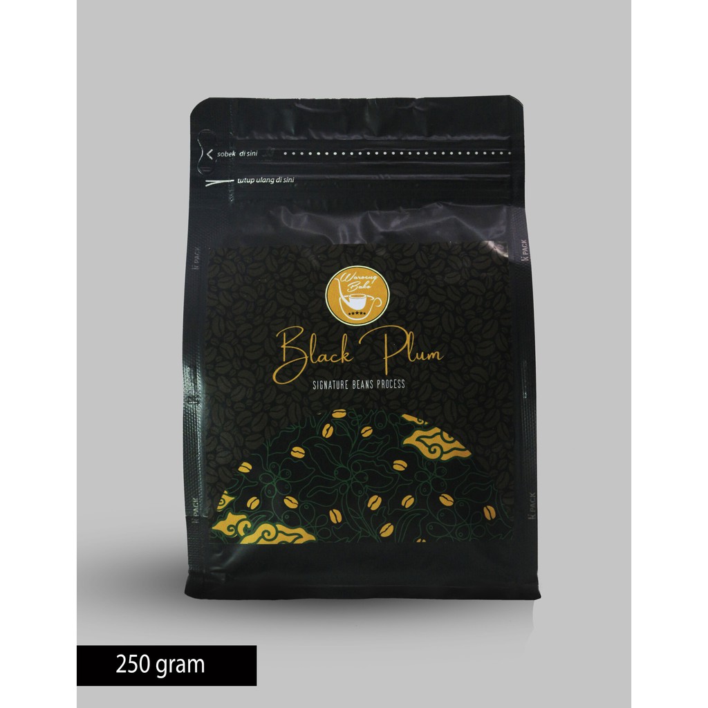 

Biji Kopi Arabika Black Plum 250 gram - Biji/Bubuk
