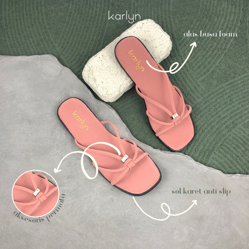 Karlyn Monica Sandal Flat Wanita