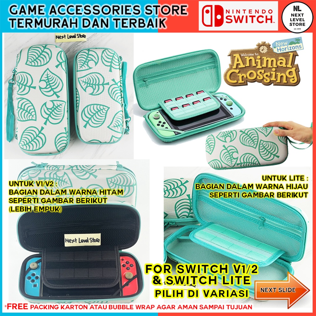 Animal Crossing Travel Case Storage Bag Nintendo Switch Tas Pouch New