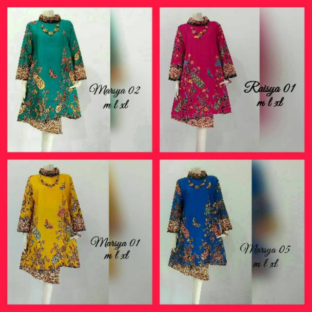 TUNIK BATIK MOTIF MERAK KATUN UNGGUL JAYA
