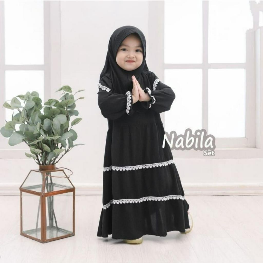 GAMIS ANAK JELITA / Baju Muslim Anak Perempuan Gamis Set Hijab Terbaru / gamis syari anak perempuan 