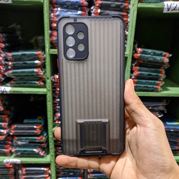 case koper 2 in 1 dudukan braket for Samsung Galaxy A52 Dengan Pelindung kamera