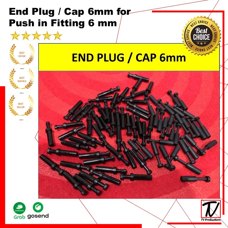 End Plug / Cap 6mm for Push in Fitting 6mm