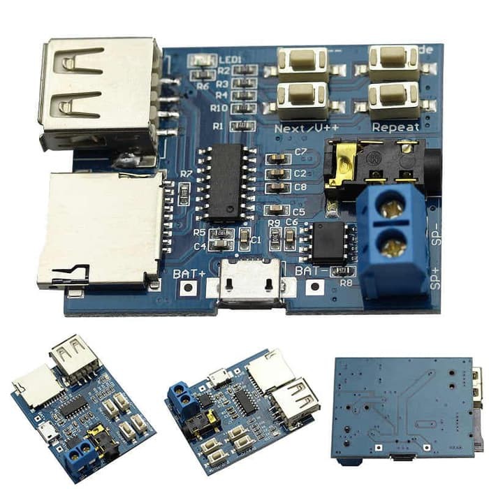 MP3 Player Decoder Module Amplifier Board Audio Flashdisk SD Card