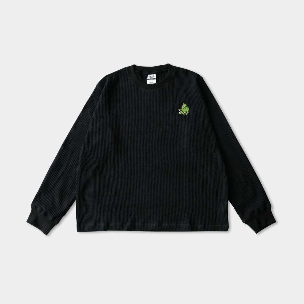 CRSL Odin Waffle Sweater | Black