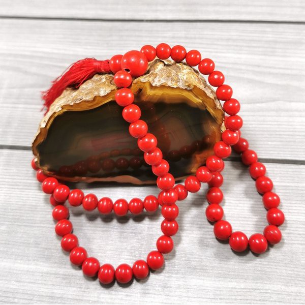 Tabsih Natural Alam Batu Marjan Red Coral 99 Butir Asli Dijamin