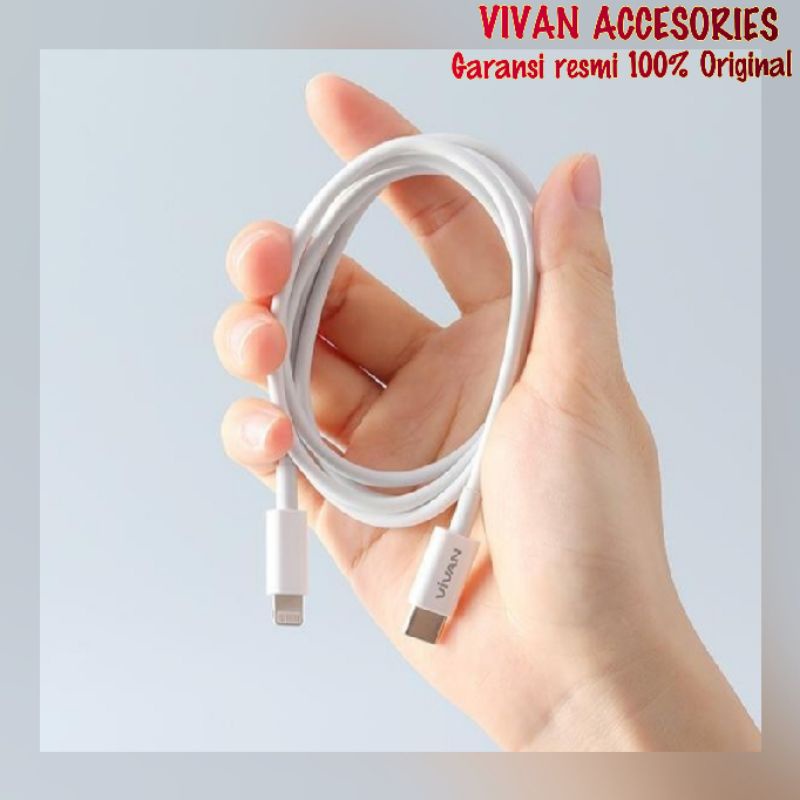 VIVAN KCL100S Kabel Data Cable Type-C To iPhone Lighting 100cm- Fast Charging