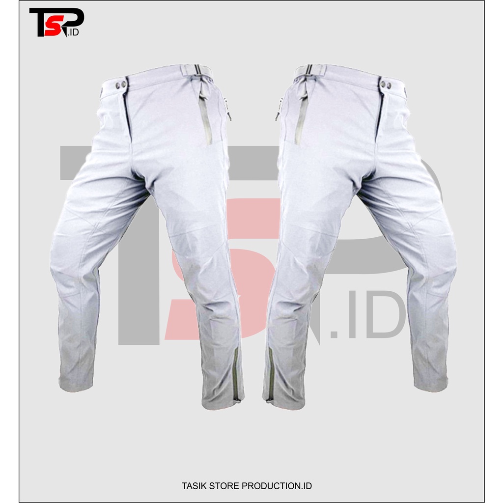 Celana Sepeda pria Mtb Downhill Celana panjang sepeda pria wanita Celana Gowes Cycling Pants PUTIH