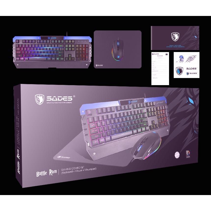 Keyboard Mouse Gaming Combo Sades Battle Ram