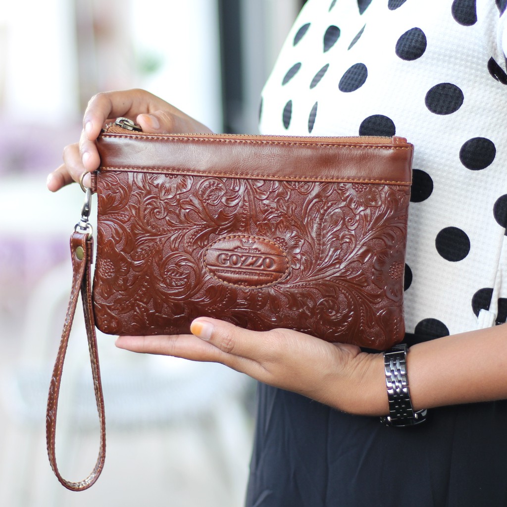 TERMURAH !! CLUTCH WANITA 100% KULIT ASLI LOVELY BATIK / FREE GRAVIR NAMA