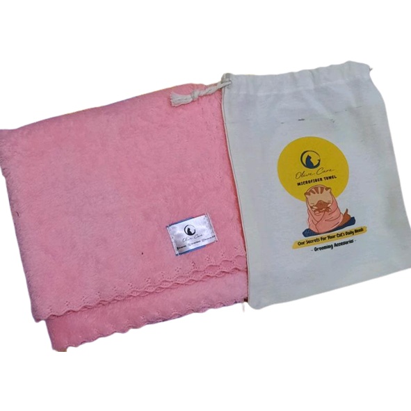 Olive Care Handuk Microfiber Kucing Anjing Grooming Bulu Cepat Kering