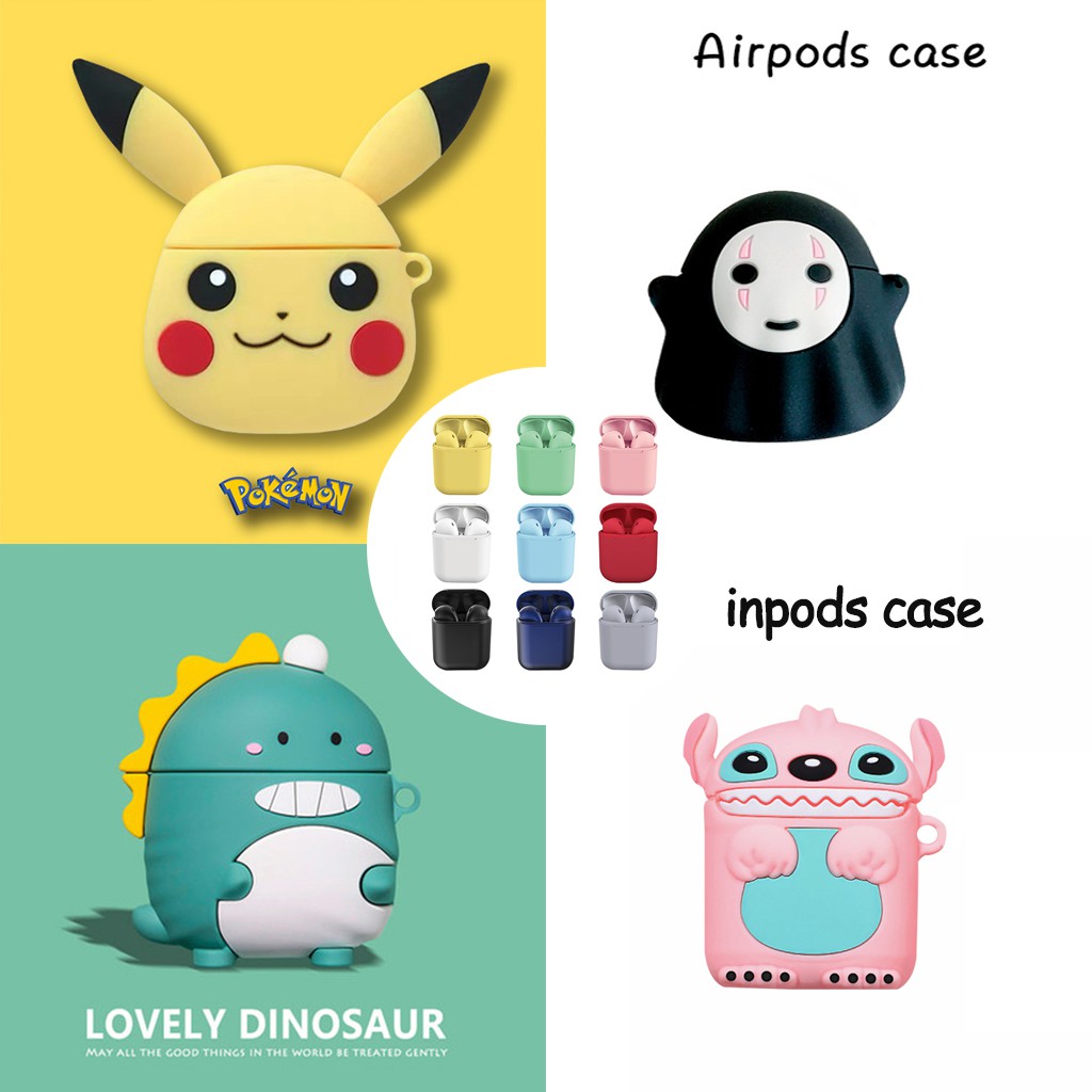 Case Inpods 12 Soft Cover Pikachu Lucu covers untuk