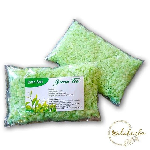 Bath Salt Green Tea with Vit.E 100gr | Garam Kaki Mandi Spa Teh Hijau