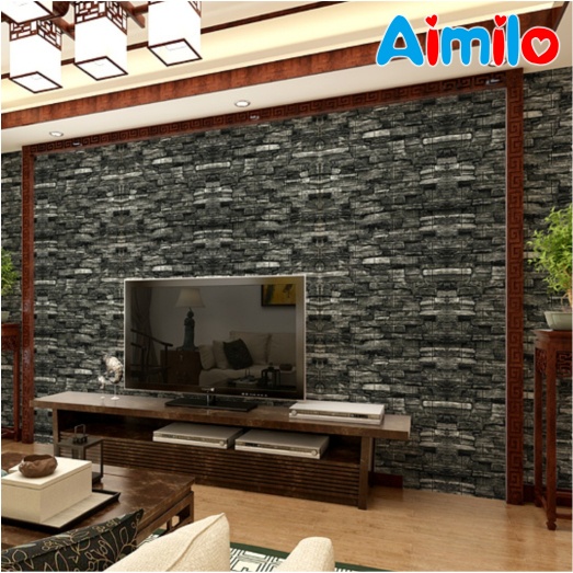 Wallpaper Dinding 3D Bahan Foam Timbul Model Bata Alam/ Batu Bata Dekorasi Ruangan 70x77-3