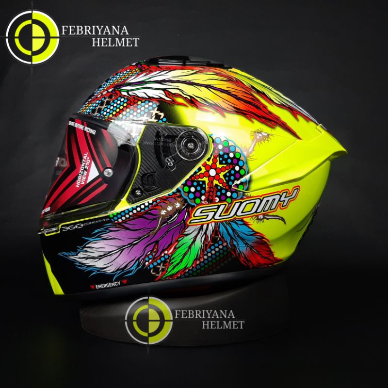 HELM SUOMY TRACK1 CHIEFTAIN MULTY YELLOW FREE PINLOCK