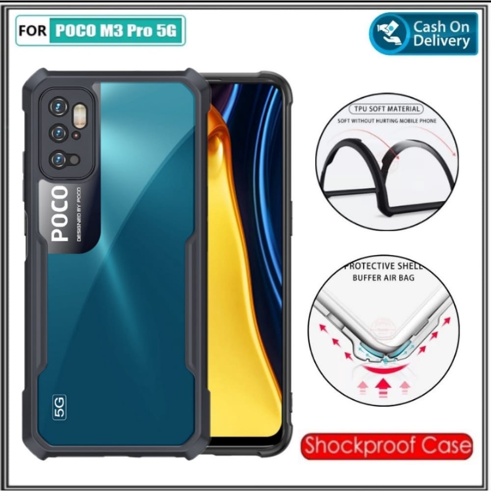 Mondi Store Case Xiaomi Poco M3 Pro 5G Soft Hard TPU Transparan Casing Cover